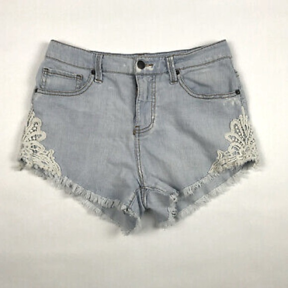 Mossimo Embroidered Denim High Rise Shorts, 8/29 - Picture 1 of 5